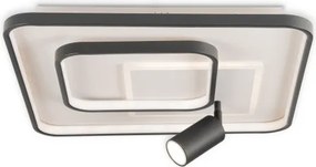 Brilagi - Plafonieră LED dimabilă UNITY LED/75W/230V + 1xGU10/3W alb/negru + telecomandă