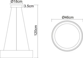 Lustra LED suspendata design circular KEMP
