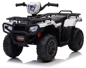 Mașinuță electrică Baby Mix Baby Quad, alb