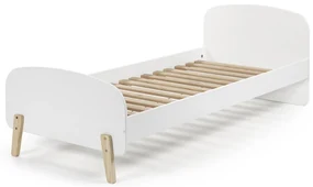 Set Pat Kiddy 90x200 cm cu Bară de Siguranță, pentru Camera Copii, Alb – Vipack