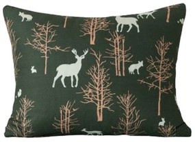 Husa pentru perna din microfibra OAK DEER 40x50 cm, verde inchis
