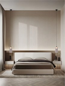 Pendul LED modern, Metal, Negru, Acrilic, DIONE