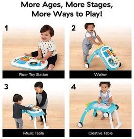 Premergător cu activități 4 în 1 MUSICAL MIX ‘N ROLL Baby Einstein