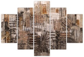 Tablou - Abstract, nuanțe maro (150x105 cm)