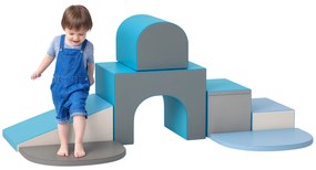 HOMCOM 7 bucăți Modul motricitate copii parcurs motricitate copii din spumă EPE pentru copii în vârstă prescolară, multicolor | Aosom Romania