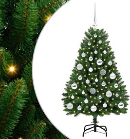 vidaXL Brad de Crăciun artificial cu 150 LED Verde 120 cm PVC și Metal