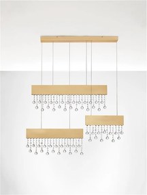 Lustra LED suspendata stil elegant CRISTA aurie