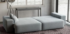 Canapea extensibilă dumonde cu ladă de depozitare si sezut confortabil din spuma high-density, Marbela Zoom Grey XXL 295x100 cm