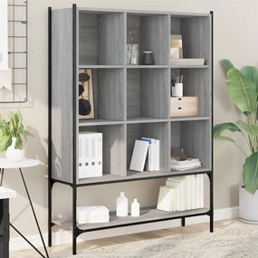 vidaXL Bibliotecă, gri sonoma, 102x30x141,5 cm, lemn prelucrat