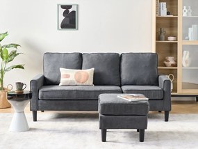 Canapea 3 locuri Arran (gri închis) (cu taburete) . 1008540