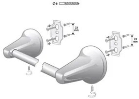 Suport prosop Bisk Ontario 61 cm, crom - BIS00214