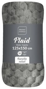 Pătură gri din microflanel 125x150 cm Mini Frosty – douceur d'intérieur