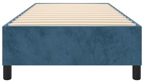 Cadru de pat box spring, albastru inchis, 90x190 cm, catifea Albastru inchis, 35 cm, 90 x 190 cm