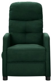 289822 vidaXL Fotoliu rabatabil, verde închis, material textil