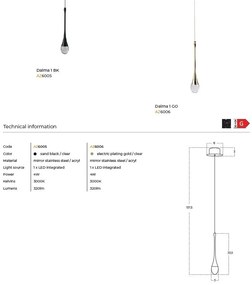 Pendul LED design decorativ DALMA 1 GO