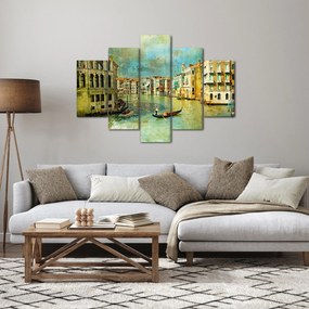 Tablou - Canalul de la Veneția și gondole (150x105 cm)