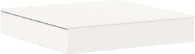 vidaXL Groapă de nisip cu capac, alb, 111x111x19,5 cm, lemn masiv pin
