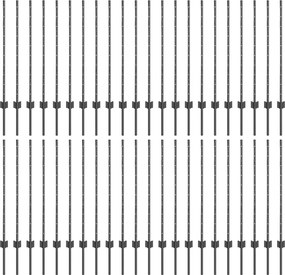 vidaXL Stâlp de gard. 44 pcs Gri 140 cm Oțel