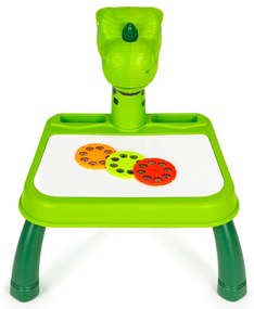 Planșă de desen dinozaur proiector 12 markere 24 modele verde