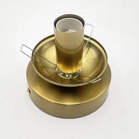 Plafonieră CRISTAL 1xE14/15W/230V alamă/bej fumuriu
