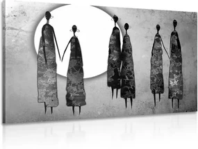 Tablou femeile africane în design alb-negru