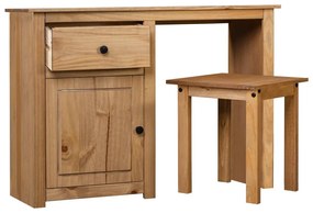 282694 vidaXL Set masă toaletă, 2 piese, lemn masiv de pin, gama Panama