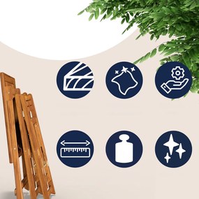 Mobilier de balcon VITEK, 1+2, maro natural Casaria