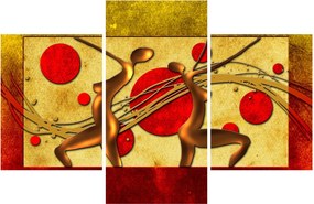 Tablou abstract cu două femei (90x60 cm)