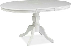 Masa vintage alba OLIVIA, 106/141X106X76 cm
