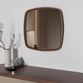 Oglinda decorativa design LUX Walnut Square 65x65cm