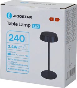 Aigostar - Lampă de birou LED reglabilă AMBIENT LED/2,4W/5V 3000-6500K neagră