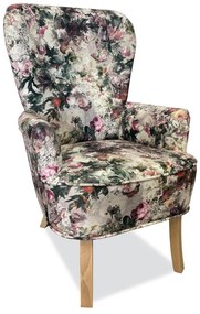 Fotoliu cu urechi Florta (motiv flori). 1069303
