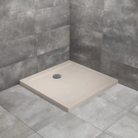 Cadita dus patrata Radaway Doros C Stone 100x100 cm acril casmir