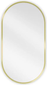 Mexen Loft oglindă de baie ovală 75 x 40 cm, ramă aurie - 9851-075-040-000-50