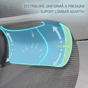 Scaun de birou din mesh cu suport lombar OFF 631 gri