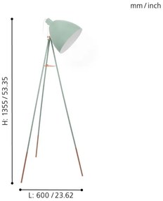 Lampadar Eglo 49342 DUNDEE 1xE27/60W/230V