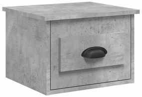 816384 vidaXL Noptieră de perete, gri beton, 41,5x36x28 cm