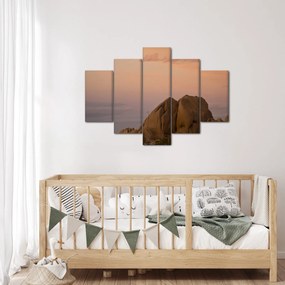 Tablou cuu apus de soare în stânci (150x105 cm)