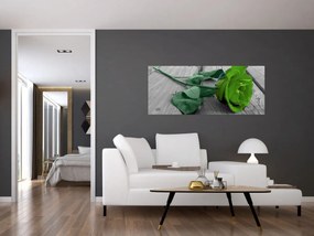 Tablou - Trandafir verde (120x50 cm)