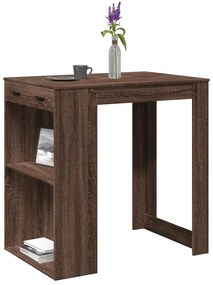 vidaXL Masă de bar, stejar maro, 102x70x103,5 cm, lemn prelucrat