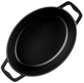 Cratita din fonta cu capac Muhler Tika MR-4133CI, 41x25x11cm, 5.1 L, Inductie, Negru