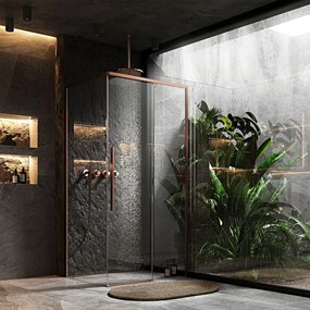 Cabina de dus SOLAR 120x90 cm cupru periat