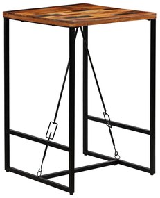 vidaXL Masă de bar, 70 x 70 x 106 cm, lemn masiv reciclat