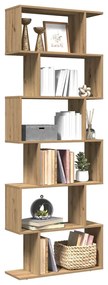 vidaXL Bibliotecă/separator 6 nivel stejar artizanal 70x24x193 cm lemn