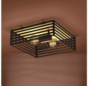 Plafonieră Eglo 390163 CIDRAZ 2xE27/40W/230V negru/maro