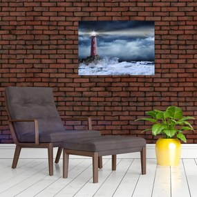 Tablou - Far pe stâncă (70x50 cm)
