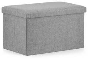 Scaun pliabil XL cu spatiu de depozitare - gri 60x38x38 cm