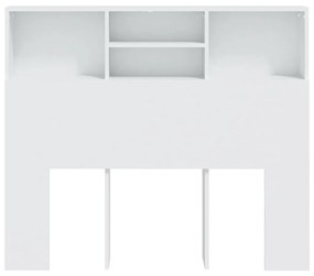Tăblie de pat cu dulap, alb, 120x19x103,5 cm