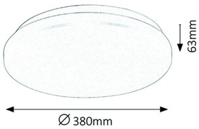Plafoniera LED design slim modern Rob 38cm