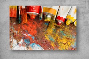 Tapet Premium Canvas - Acuarele si pensule colorate